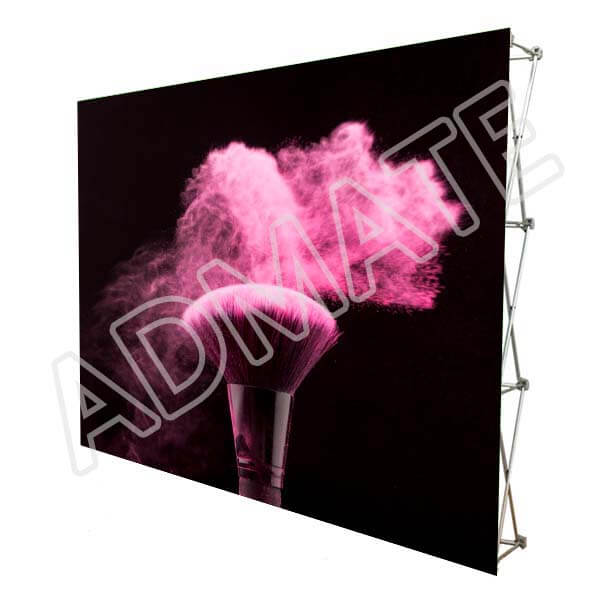 10′ Velcro Fabric Pop Up Media Wall Displays Portable Trade Show Booth Backdrop Stand