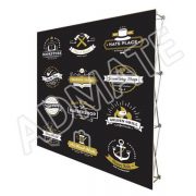 3x3 Fabric Straight Pop Up Media Wall Stand Step And Repeat Sponsor Backdrops